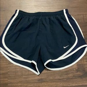 Nike shorts, navy, lining cut out